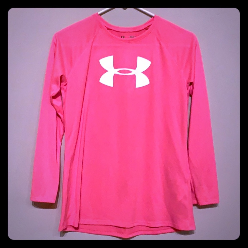 Hot pink long sleeve under armpit shirt